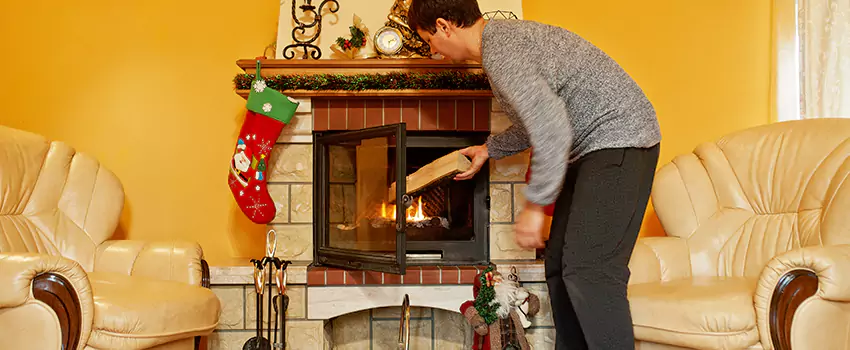 Rusted Metal Fireplace Restoration in South Riding, Virginia
